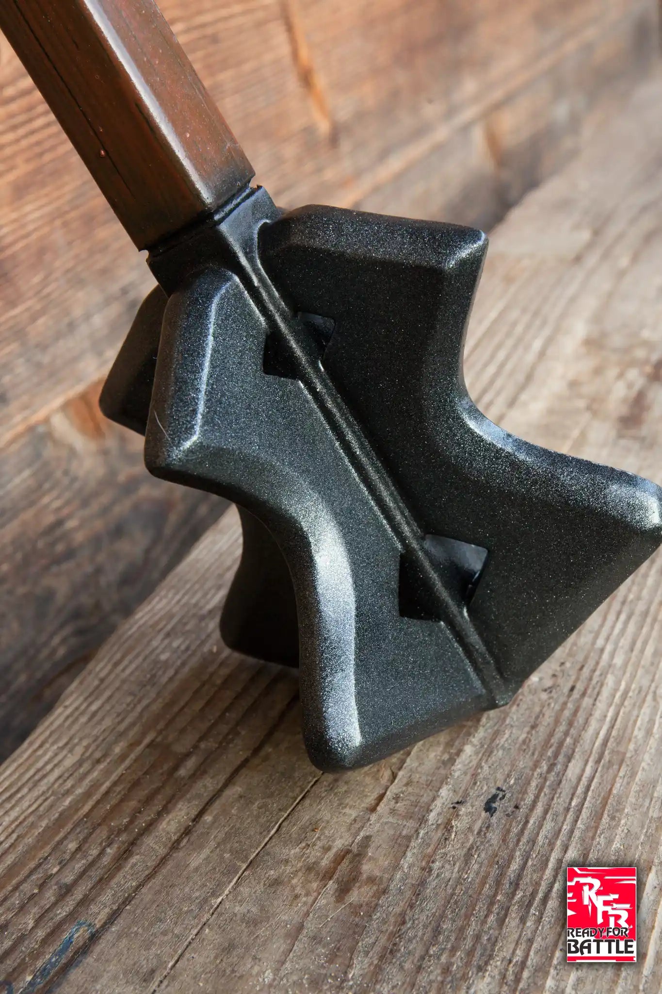 Close-up of a mace head, showcasing the detailed design of Maces & Clubs collection.