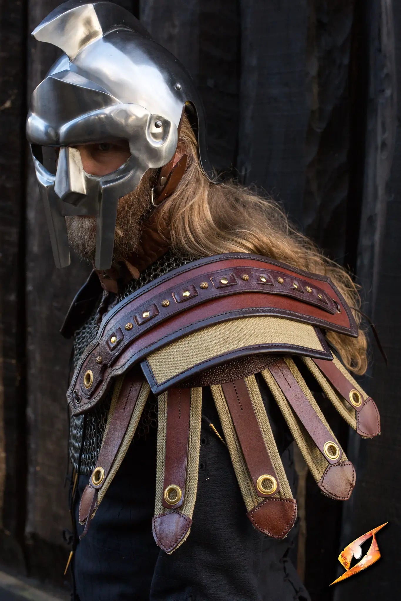 Roman Shoulder Armour - Brown