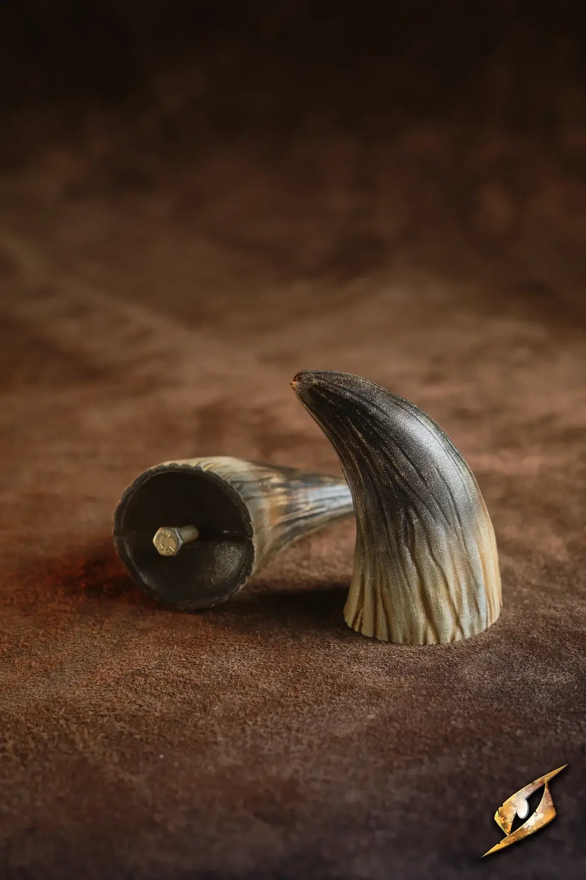 Mountable Demon Horns, perfect accessory for a monstrous look on your armor, made of durable polyurethane.