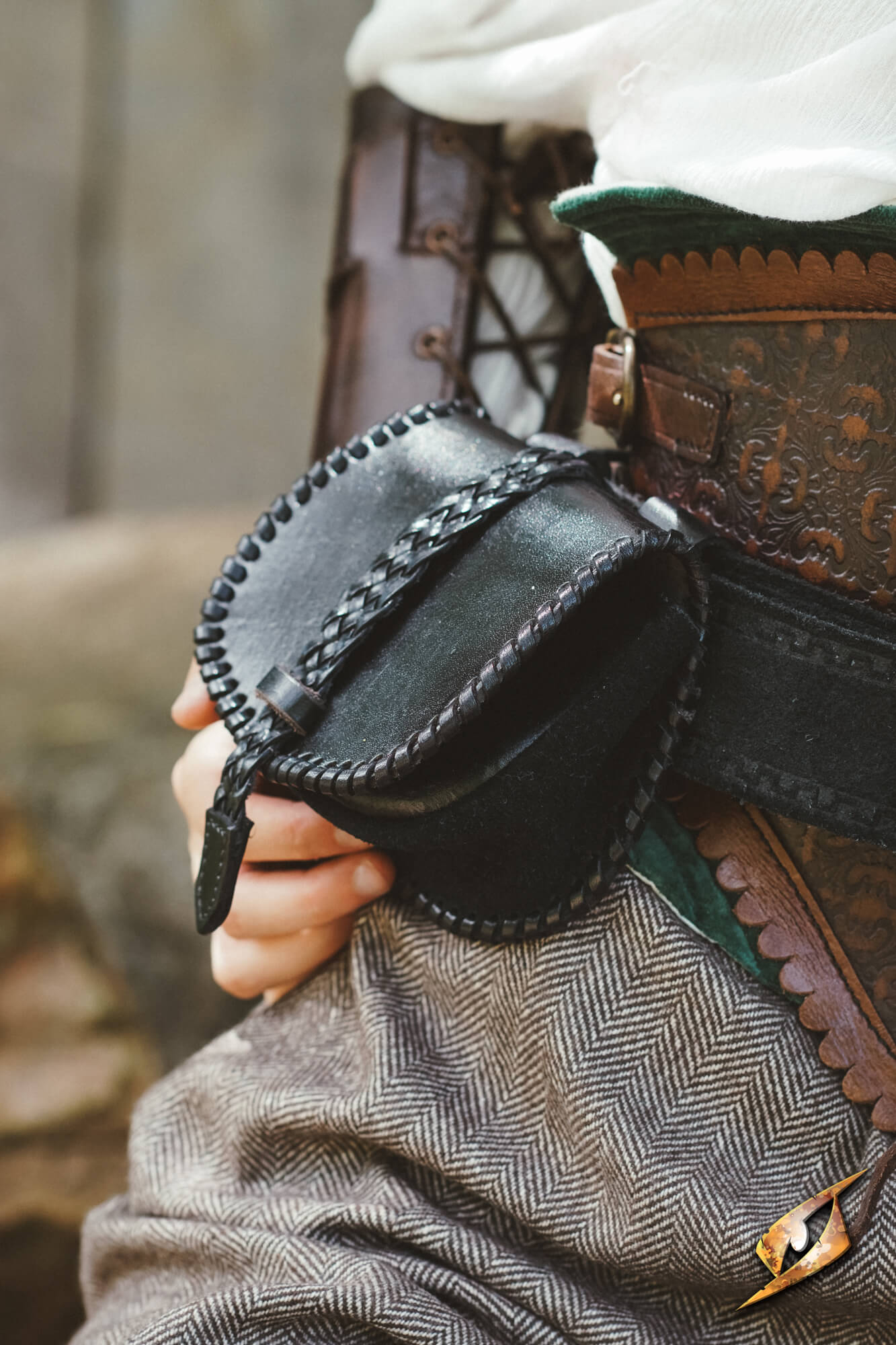 Medieval leather pouch - Small