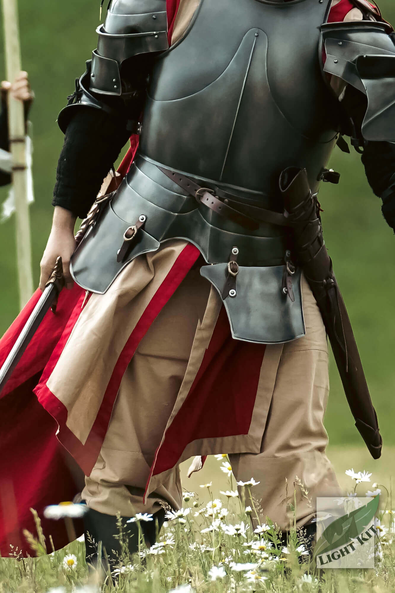 Faulds and Tassets - Light Kit showcasing lightweight armor protecting waist and thighs during battle.