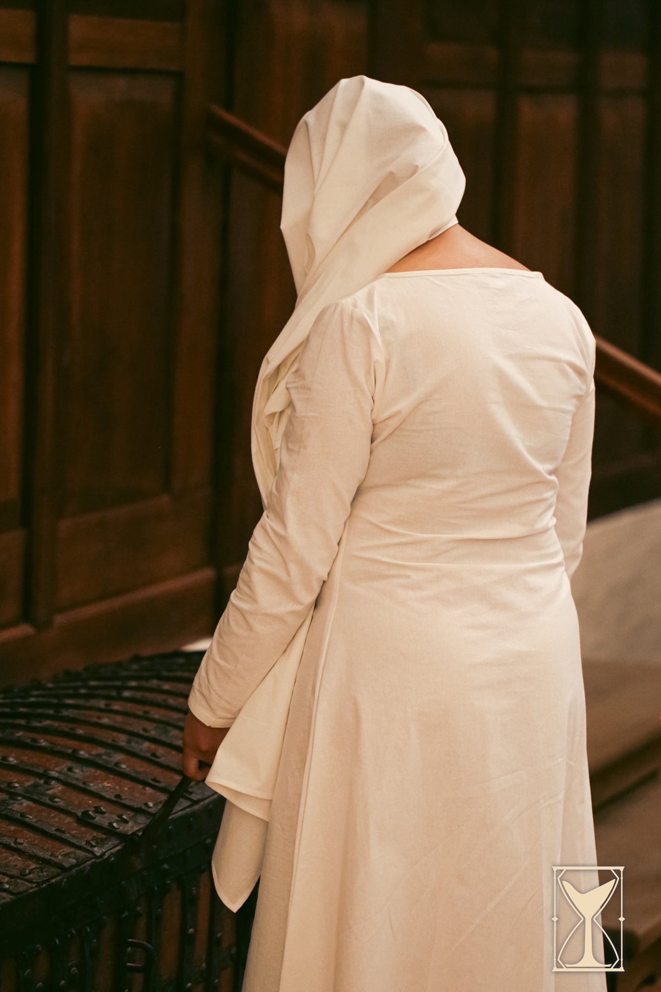 Rectangular Veil and Fillet - Cotton