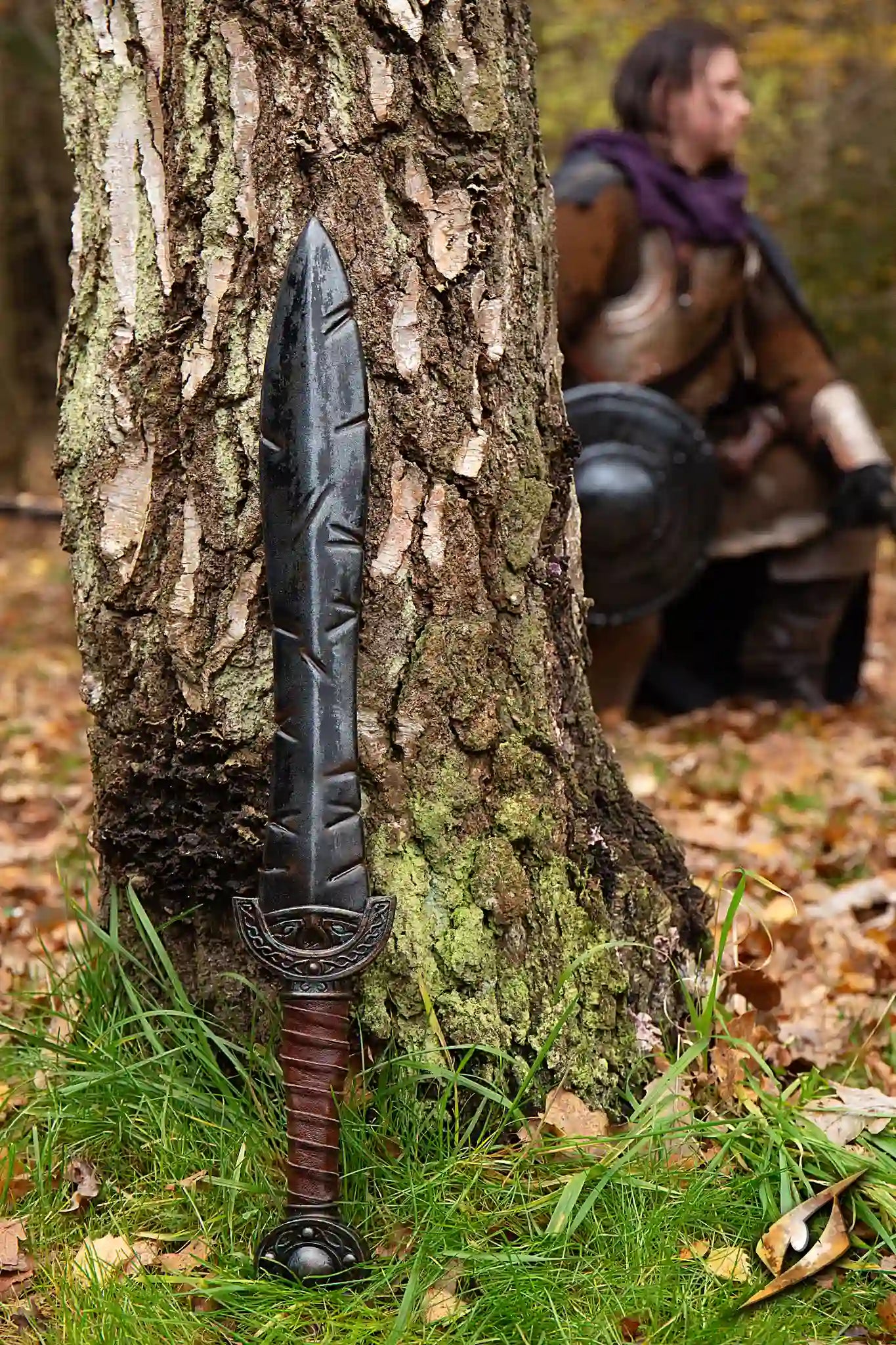 Battleworn Celtic Leaf Sword