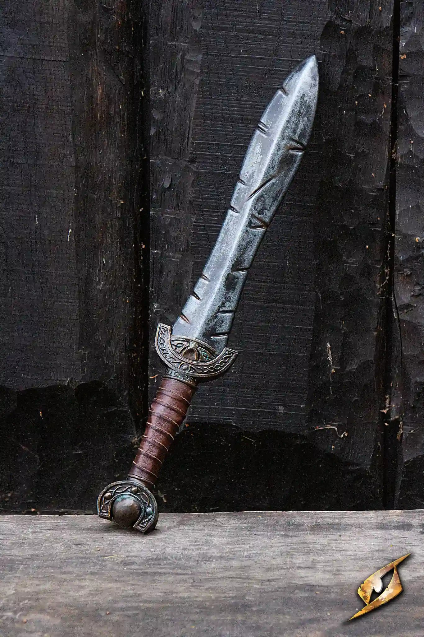 Battleworn Celtic Leaf Sword