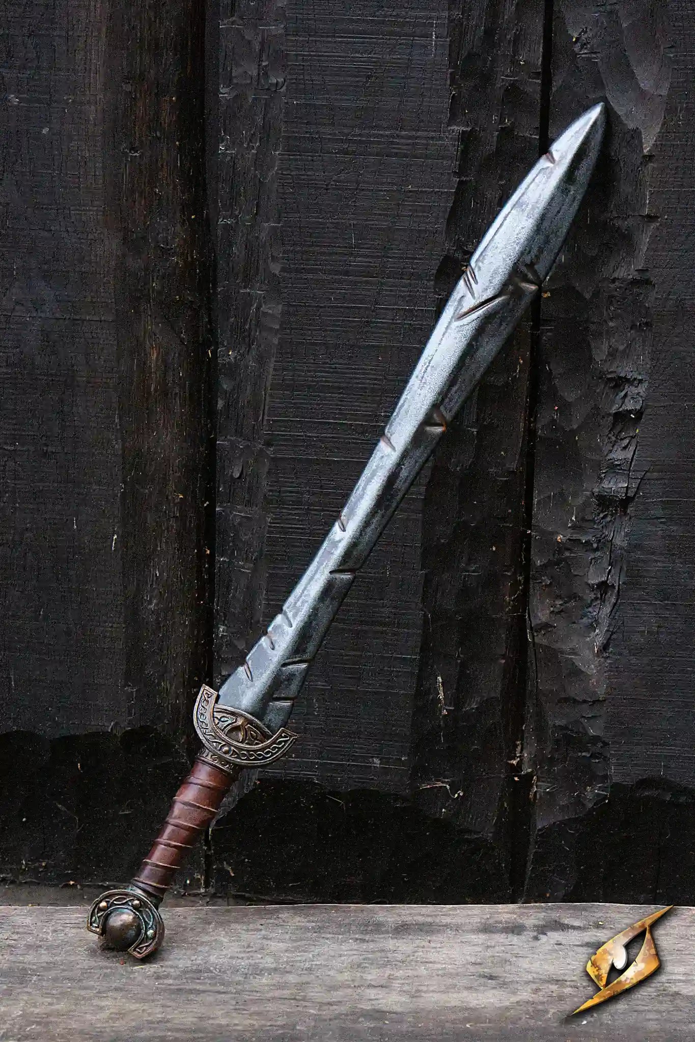 Battleworn Celtic Leaf Sword
