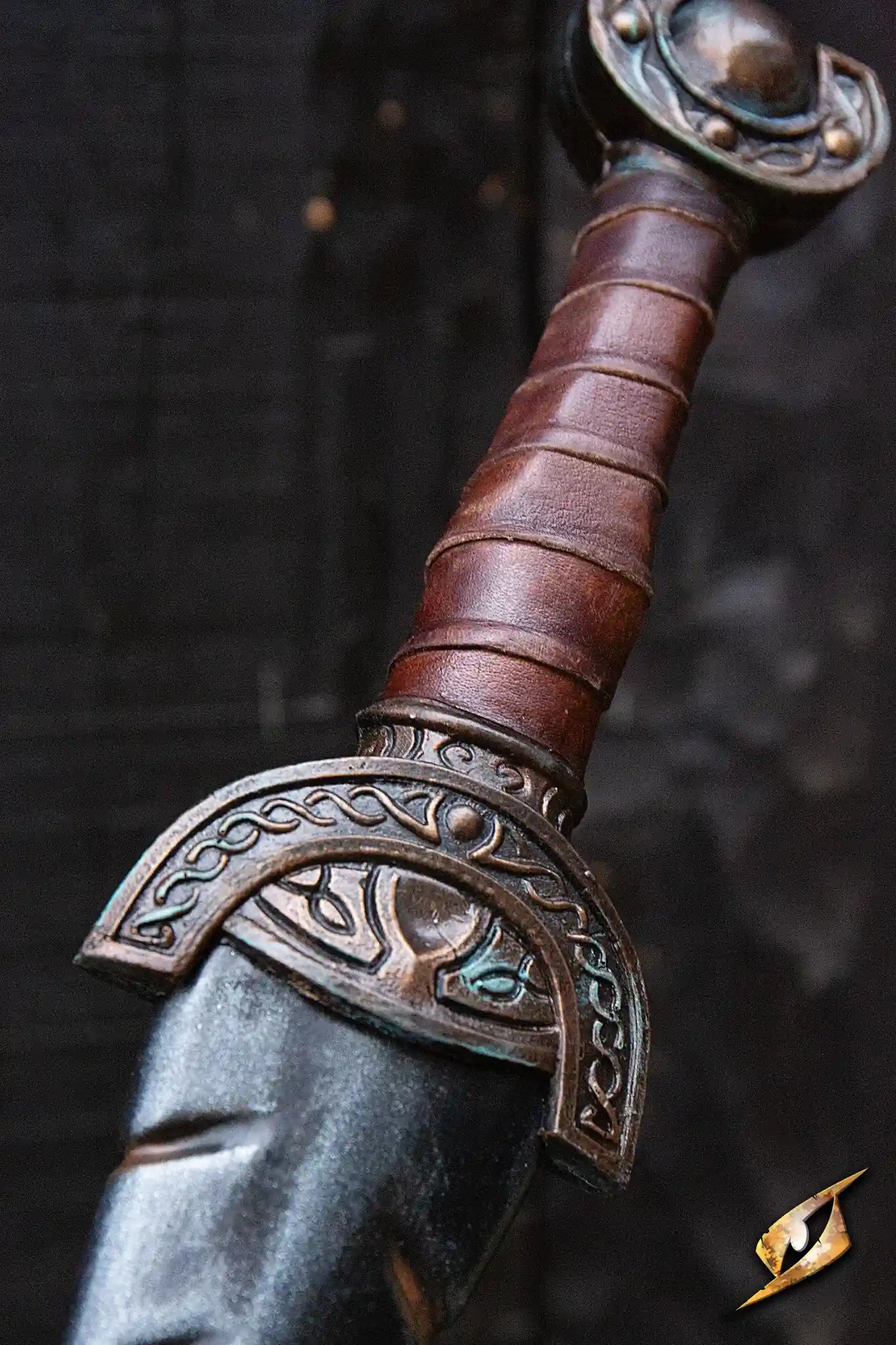Battleworn Celtic Leaf Sword
