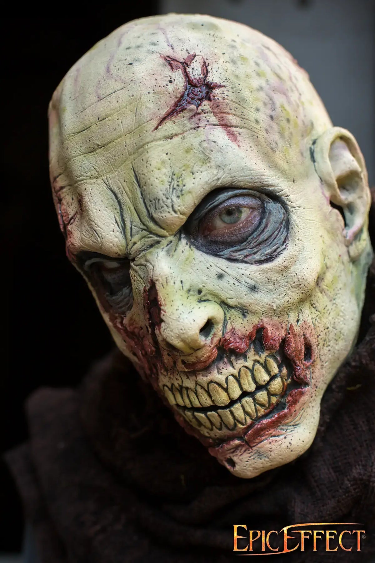Scarface Zombie mask with grotesque features, showcasing decay and hunger, perfect for horror lovers.