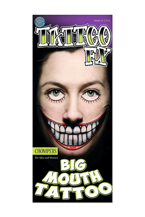 Chompers Big Mouth Temporary Tattoo