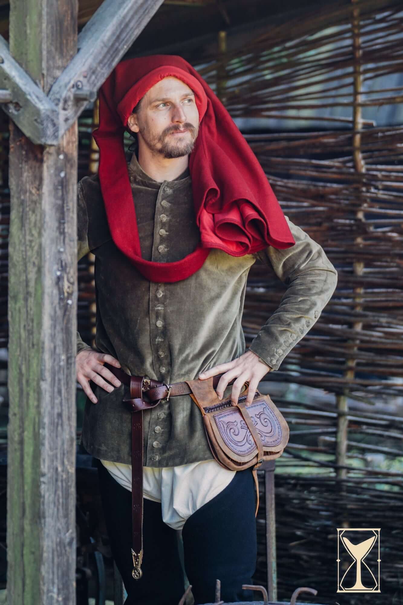 Yoremade collection featuring a man in historical attire, showcasing Yoremade's blend of past and modern fashion.