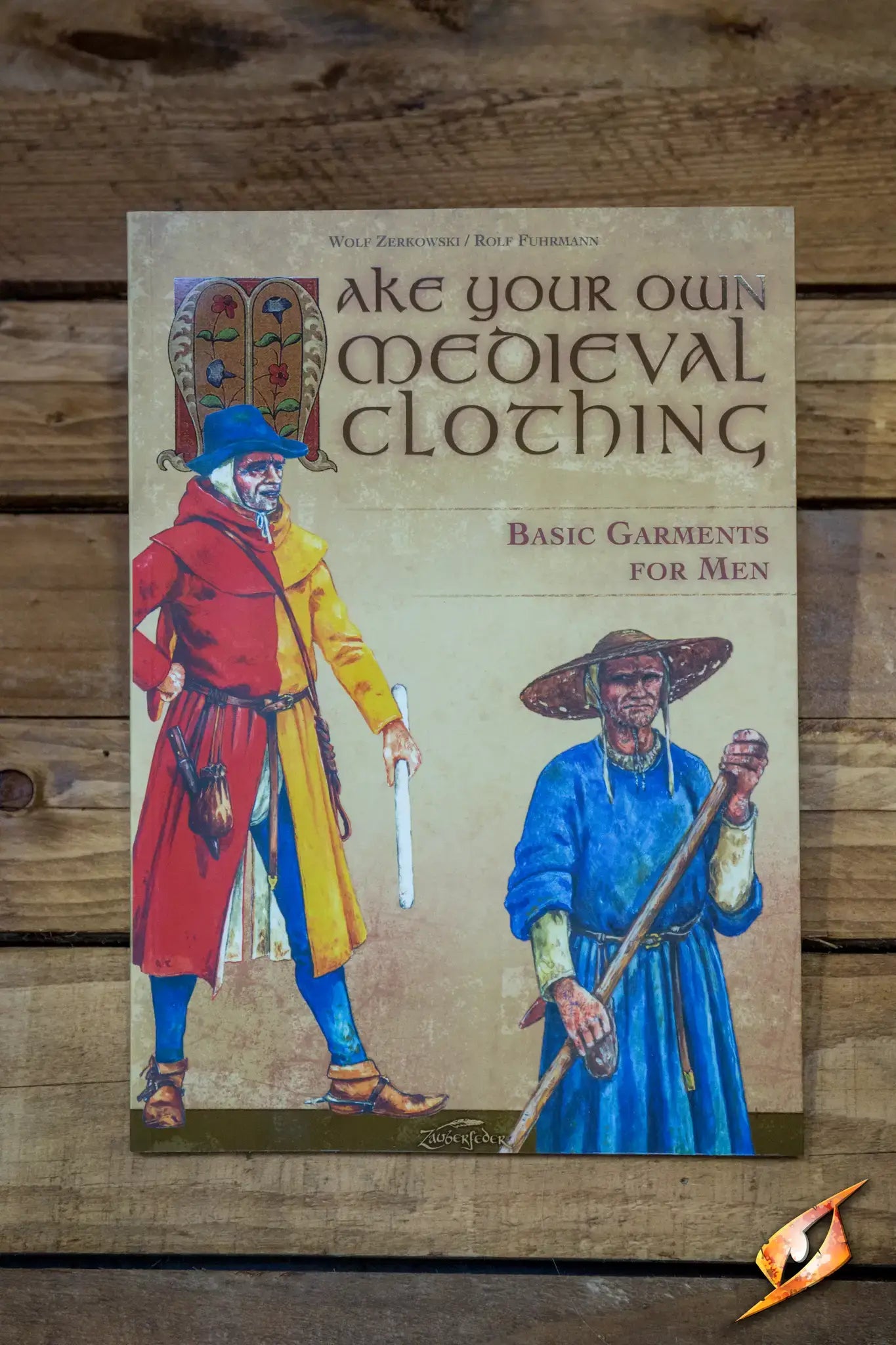 Take Your Own Medieval Clothing book cover featuring illustrations and tips for crafting garments, part of our Books collection.