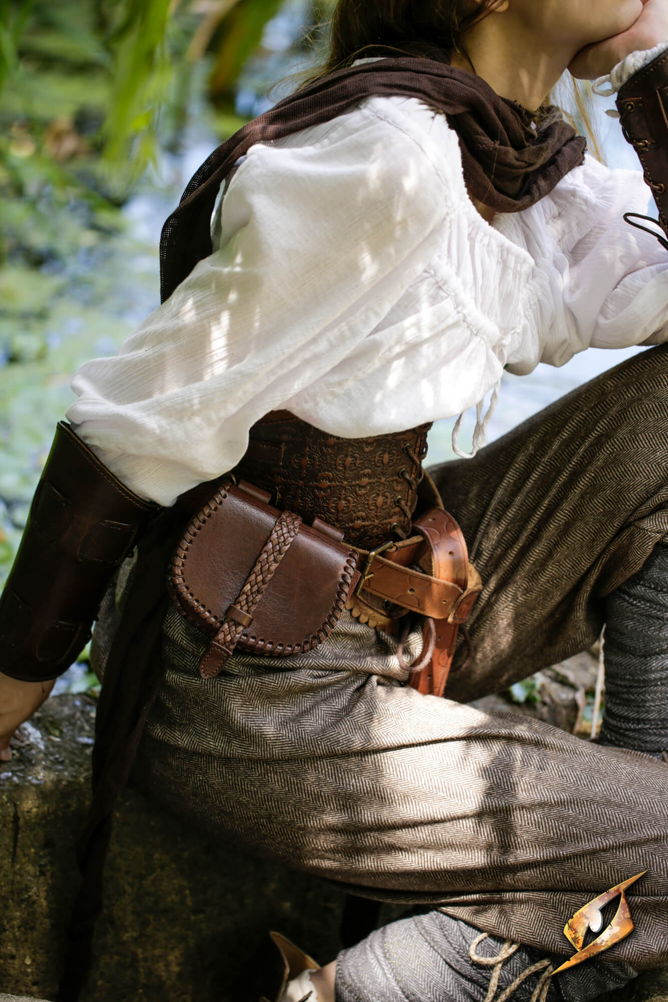 Medieval leather pouch - Small