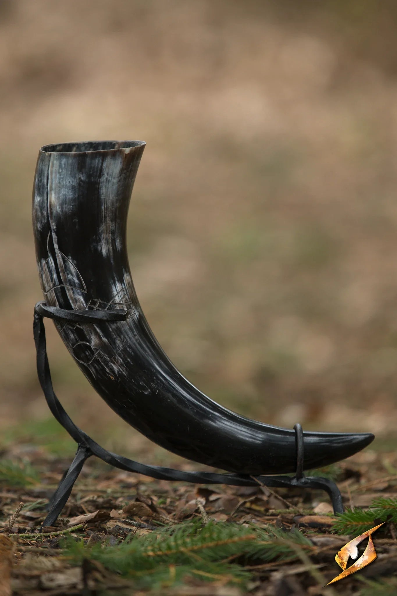 Druid drinking horn 0,5 L with Stand