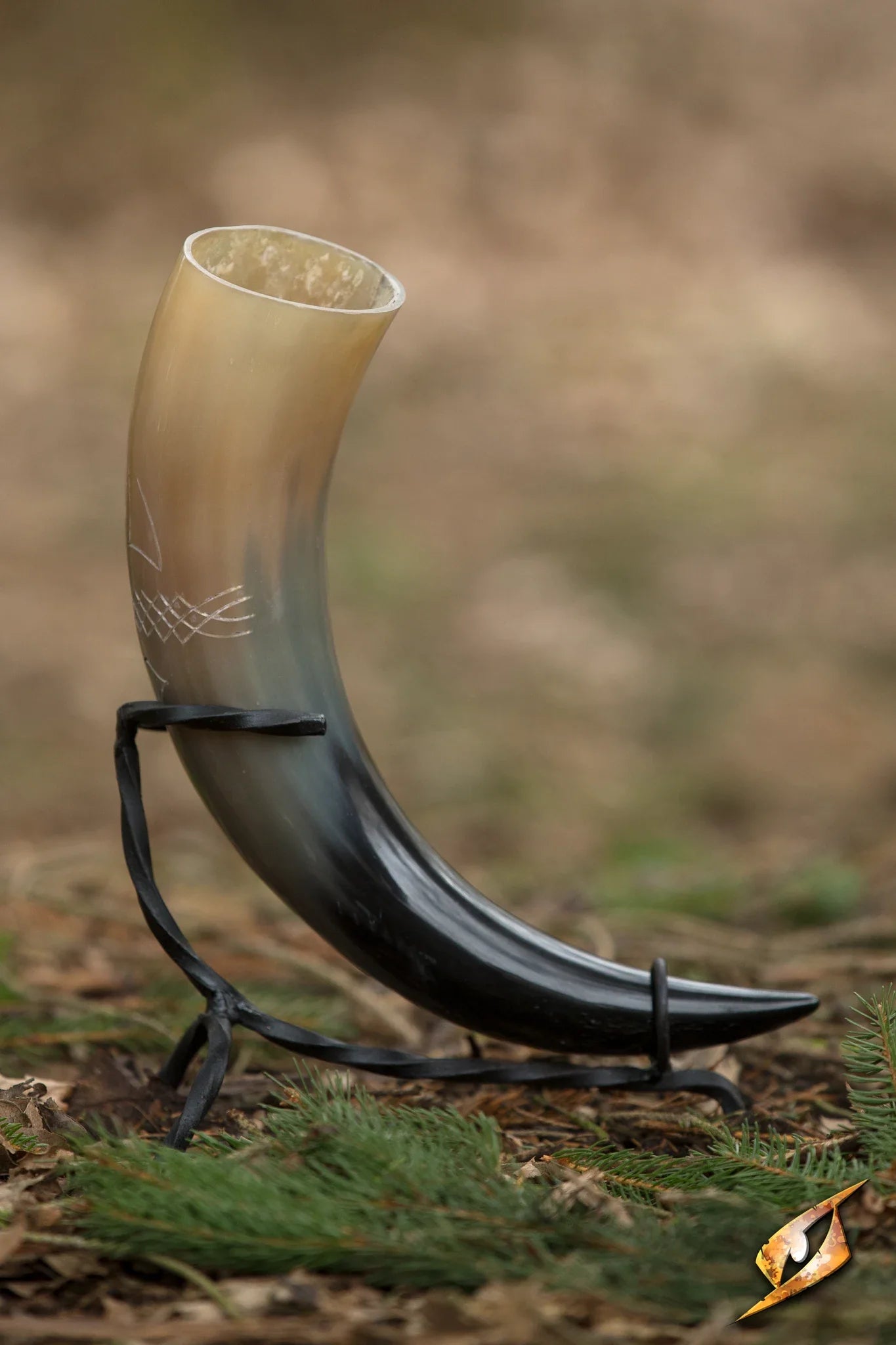 Druid drinking horn 0,5 L with Stand