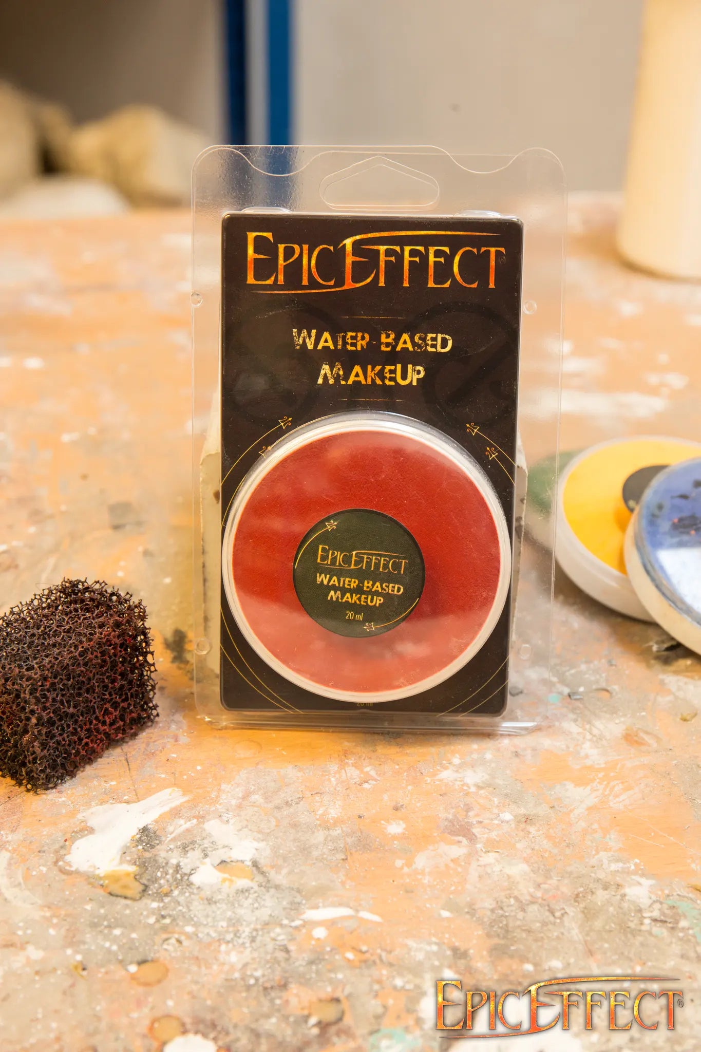 Water Based Make Up - Bright Red Epic Effects in compact packaging showing vibrant red color and brand logo.