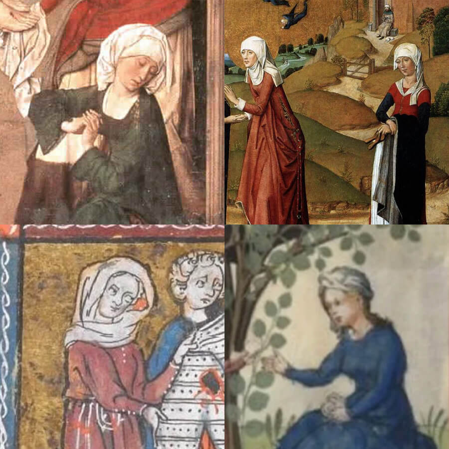 Rectangular Veil and Fillet - Cotton